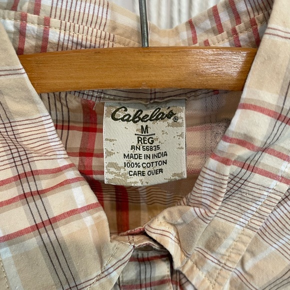 Cabela’s Western Pinstripe Long Sleeve Button-Down Size M - Picture 4 of 9